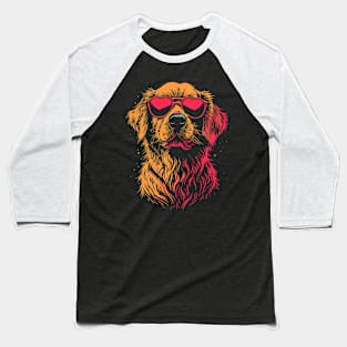 Adorable Golden Retriever Dog Baseball T-Shirt